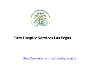 Best Hospice Services Las Vegas