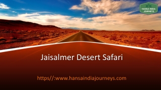 Jaisalmer desert safari