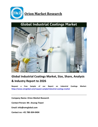 Global Industrial Coatings Market Size, Share, Forecast 2020-2026