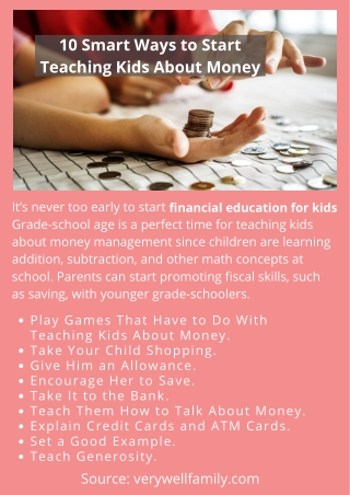 10 Smart Ways to Start Teaching Kids About Money