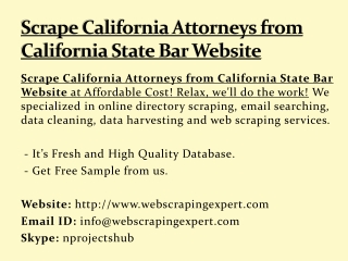 Scrape California Attorneys from California State Bar Website