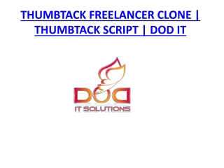 THUMBTACK FREELANCER CLONE | THUMBTACK SCRIPT | DOD IT