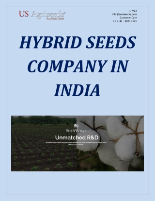 Hybrid Seeds Company in India