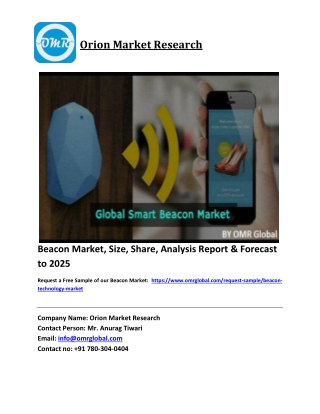 Beacon Market Growth, Size, Share, Industry Report and Forecast 2019-2025