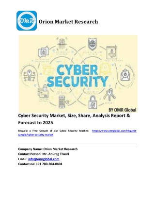 Cyber Security Market Growth, Size, Share, Industry Report and Forecast 2016-2021