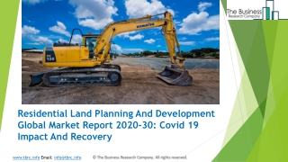 Global Residential Land Planning And Development Market Report 2020-2030 | Covid 19 Impact And Recovery