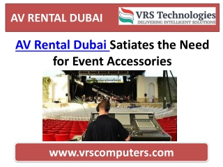 AV Rental Dubai |Audio Visual and Entertainment