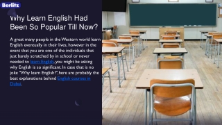 Why Learn English Had Been So Popular Till Now?​