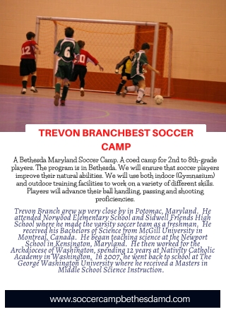 Trevon Branch Best Soccer Camp