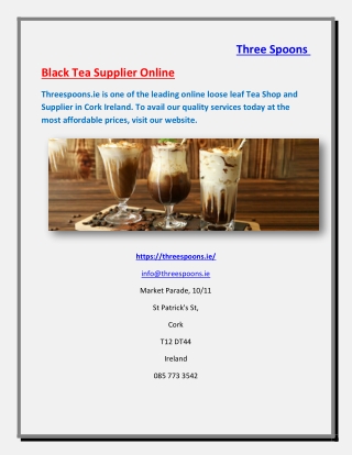 Black Tea Supplier Online