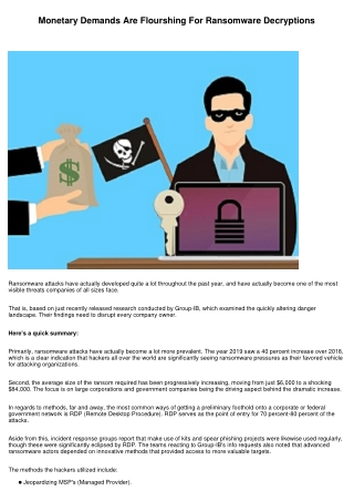 Cash Demands Are Skyrocketing For Ransomware Decryptions
