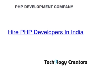 PHP Web Development Services