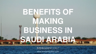 Benefits of Making Business in Saudi Arabia | Buy & Sell Business