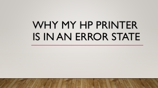 How do I get my HP printer out of error state