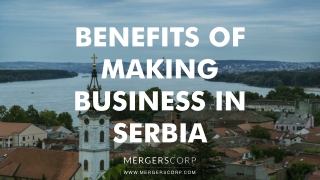 Benefits of Making Business in Serbia | Buy & Sell Business