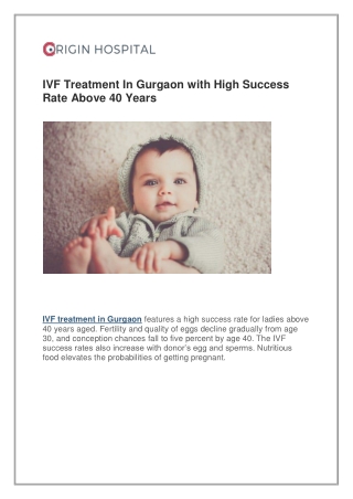 IVF Treatment In Gurgaon with High Success Rate Above 40 Years