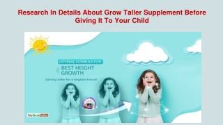 Research In Details About Grow Taller Supplement Before Giving It To Your Child