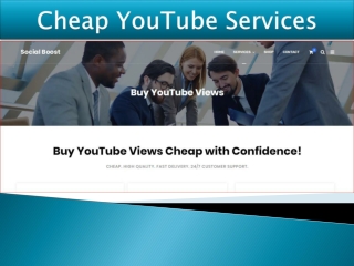 Cheap YouTube Services