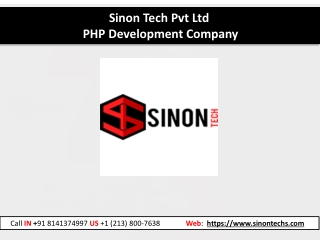 Sinon Tech Pvt Ltd - PHP Development Company in India