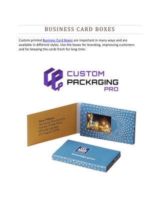 Business Card Boxes