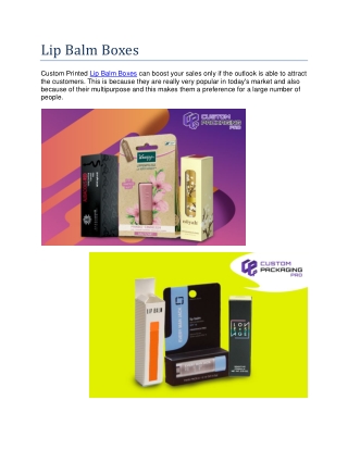 Lip Balm Boxes