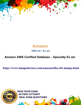 2020 Dumpsforsure Amazon DBS-C01 Dumps and Exam Questions