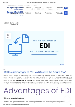 Advantages of EDI