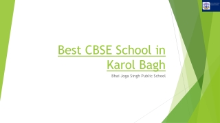 Best CBSE School in Karol Bagh