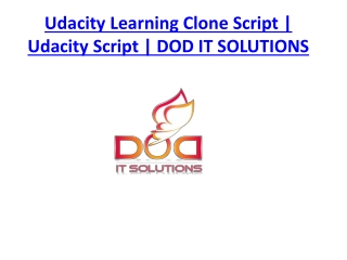 Udacity Learning Clone Script | Udacity Script | DOD IT SOLUTIONS