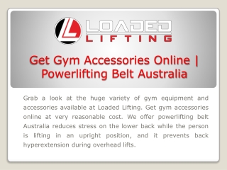 Get Gym Accessories Online | Powerlifting Belt Australia