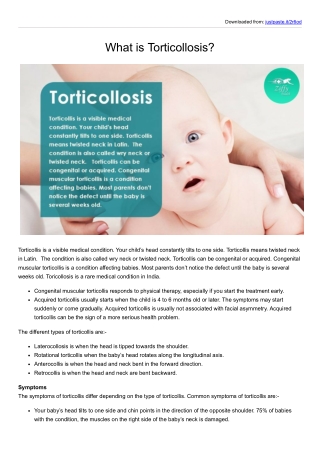 What is Torticollosis?