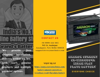 Buy Amaron Current CR-I1350D04R 135Ah Flat Plate Inverter Battery Online