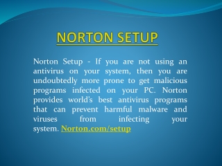 Norton Software on your PC