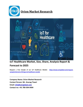 IoT Healthcare Market Growth, Size, Share, Industry Report and Forecast 2018-2023