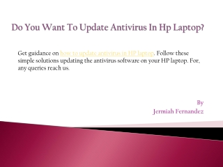 Do You Want To Update Antivirus In Hp Laptop?