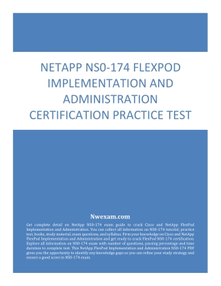 Actual NetApp NS0-174 FlexPod Certification Practice Test