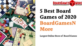 5 Best Board Games of 2020 every Board Game lover must play