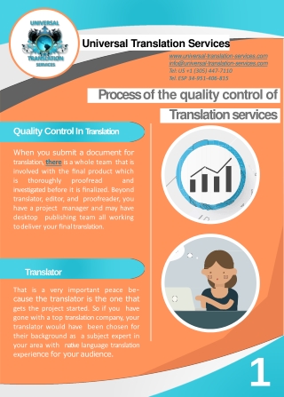 Quality Control of Translation Services