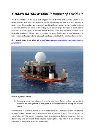 X-BAND RADAR MARKET: Impact of Covid-19