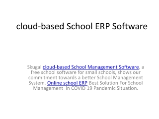 cloud-based School ERP Software