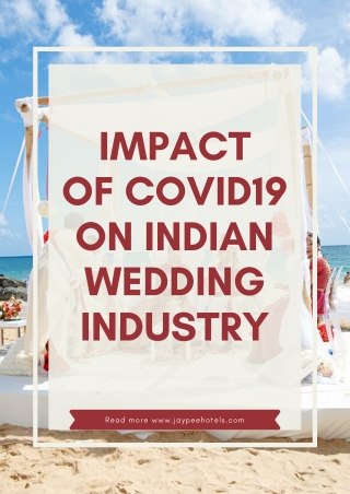 Impact of COVID19 on Indian Wedding Industry