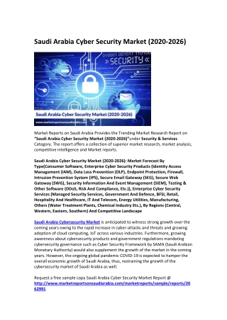 Saudi Arabia Cyber Security Market (2020-2026)