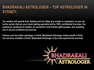 Best Astrologer in Sydney – Bhadrakali Astrologer: