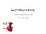Negotiating in China