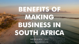Benefits of Making Business in South Africa | Buy & Sell Business