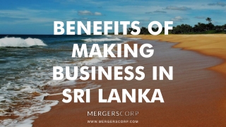 Benefits of Making Business in Srilanka | Buy & Sell Business