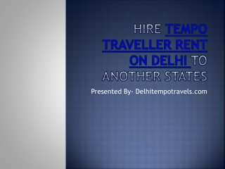 12 Seater Tempo Traveller Hire  | Tempo Traveller rent on Delhi