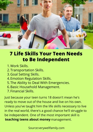 7 Life Skills Your Teen Needs to Be Independent