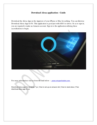 Download Alexa application - Guide