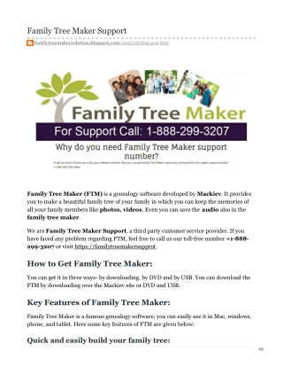 Family Tree Maker Support